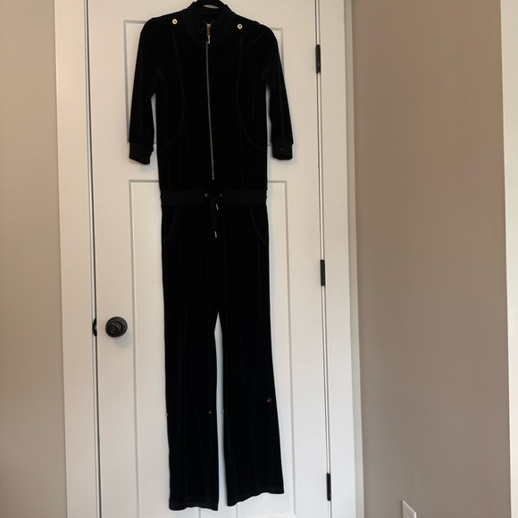 Juicy Couture Pants - Vintage Juicy Couture Black Velour Jumpsuit Romper
